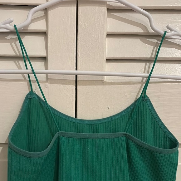 Green Ribbed Women's Top - Picture 7 of 7